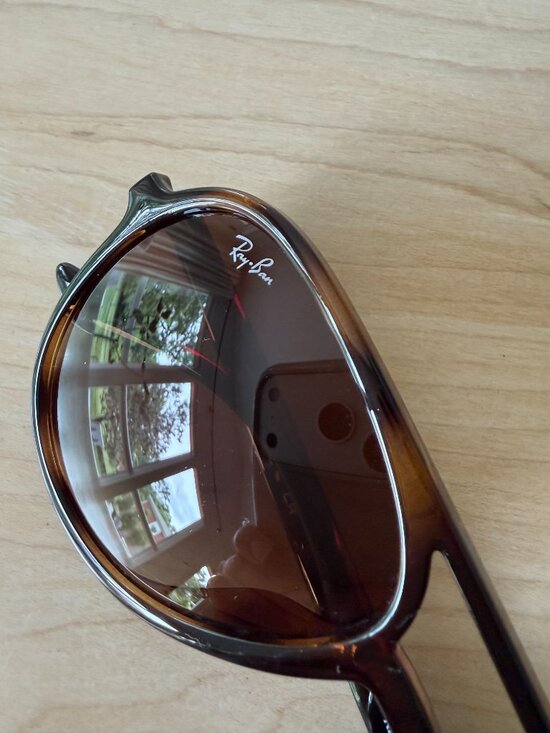 Ray-Ban RB4376F Havana Tortoise Aviator Sunglasses | Brown Gradient Lens | 57mm